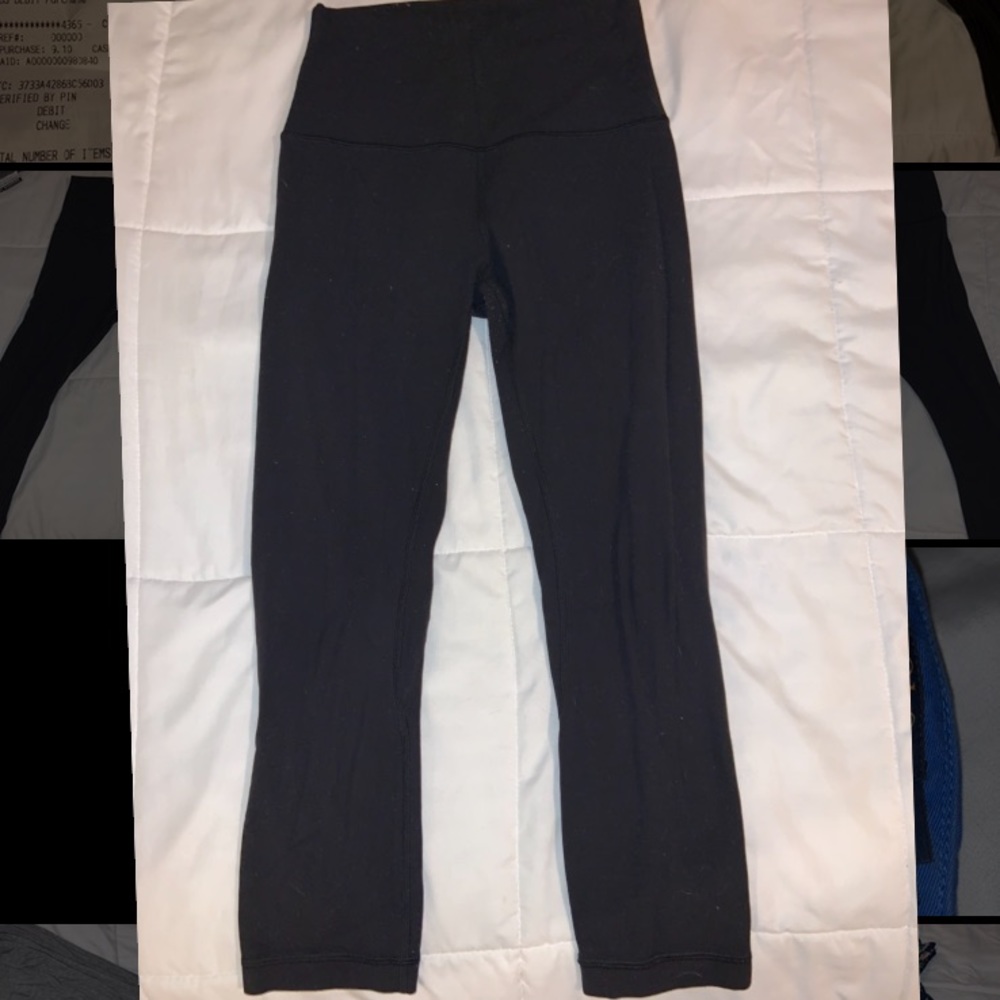 Black Lululemon cropped aligns